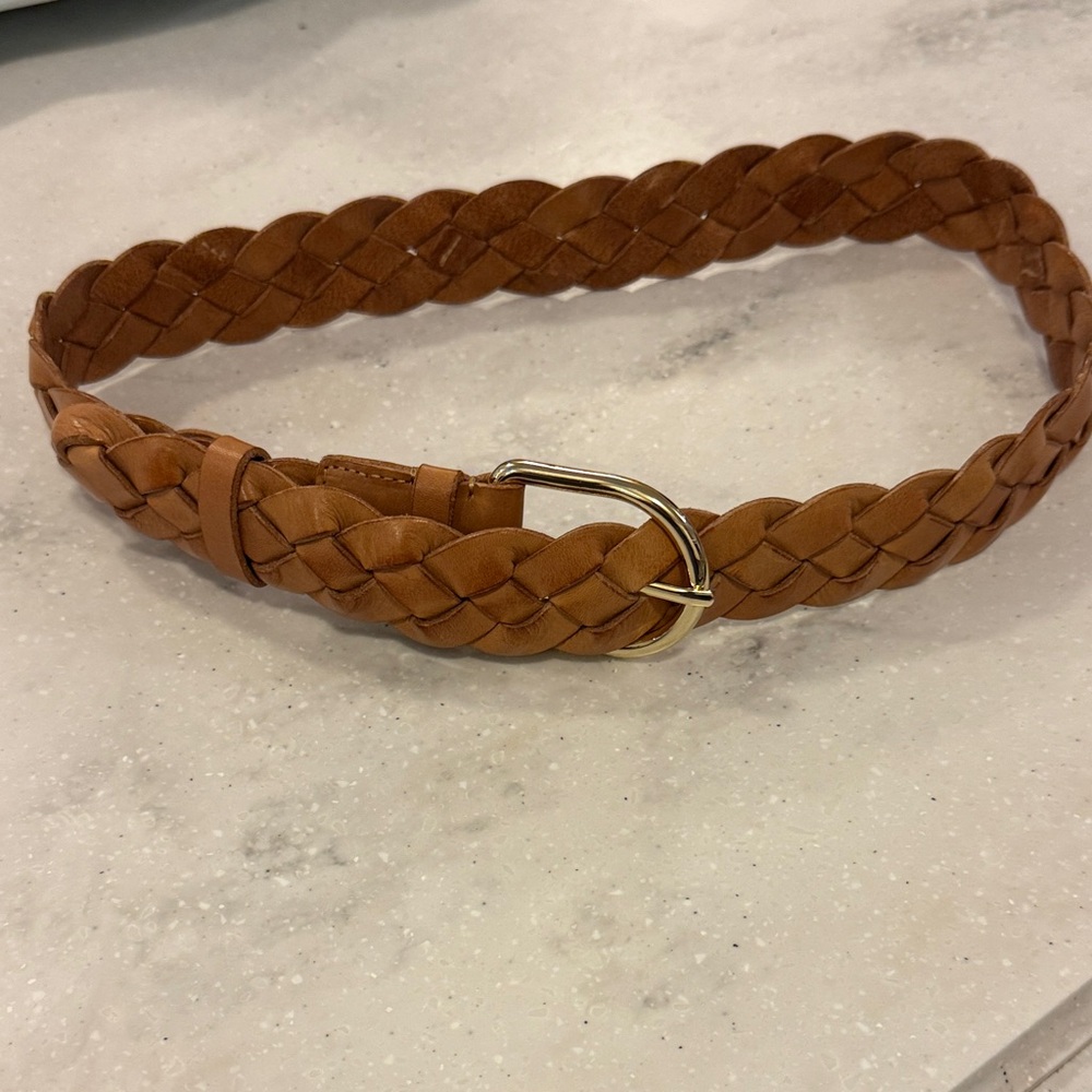 Loeffler Randall Tan Braided Belt